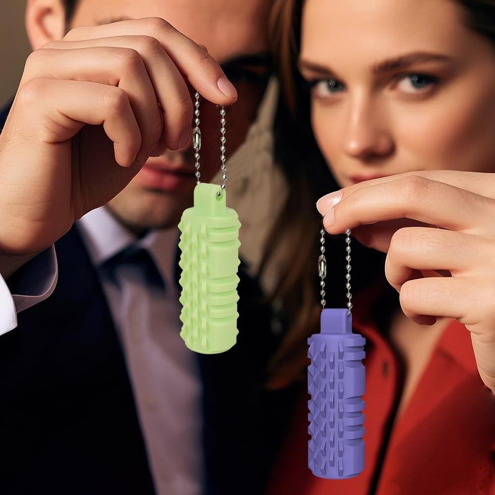 New Spiky Grippie Stim Keychain, Calming Keychain For Anxiety Relief, Hard Spiky Massage For Stress Reduction And Focus