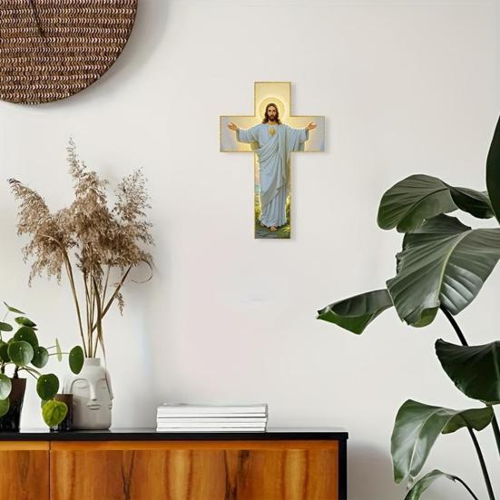 Иисус Христос Настенное украшение 2D Плоский акрил Савио Спальня Настенный подвес Христианское религиозное украшение