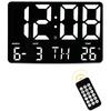 Danmukeji Digital Wall Table Large LED USB Controlled by Remote Can Be Used As a Wall Hanging Digital Alarm Loud Light Large Easy To Brightness Power