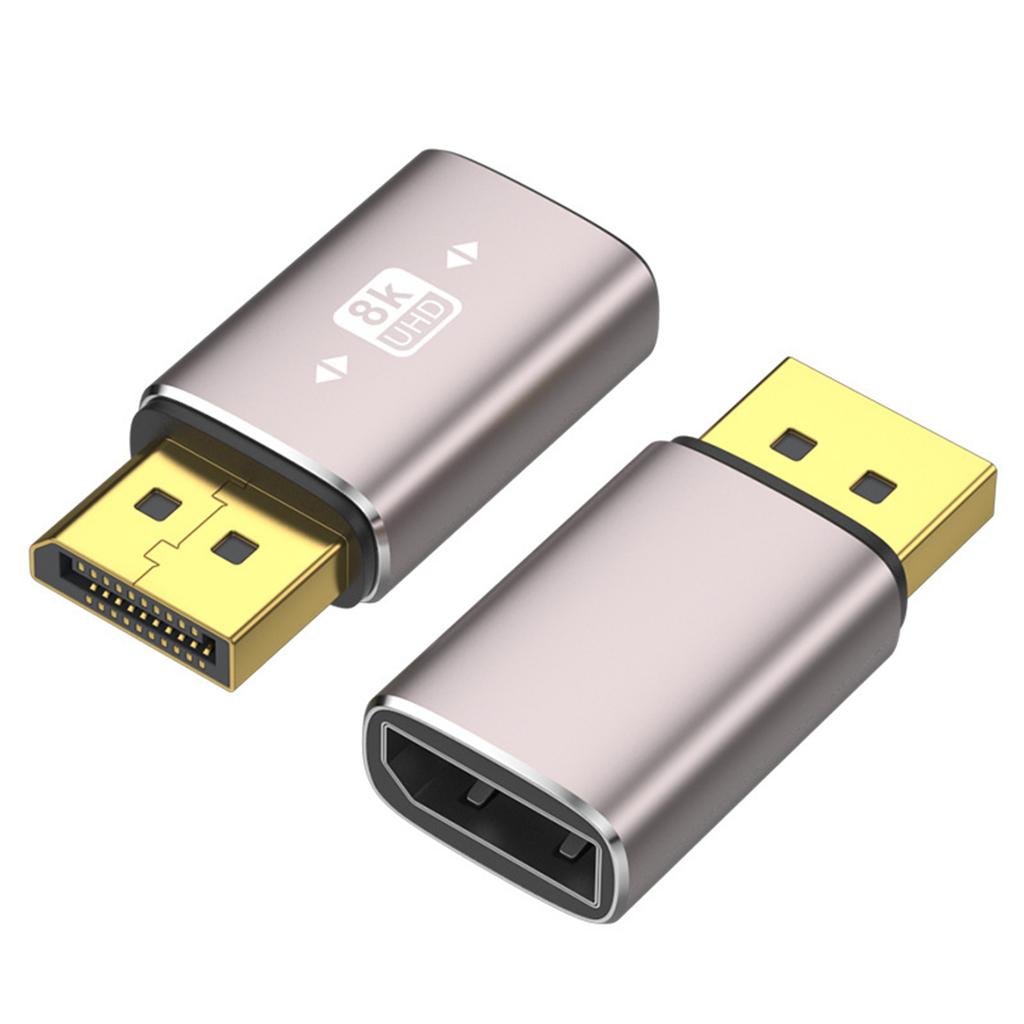 Адаптер DisplayPort 1.4 8K, позолоченный адаптер 90 градусов, угловой DisplayPort, вертикальные разъемы «папа-мама»