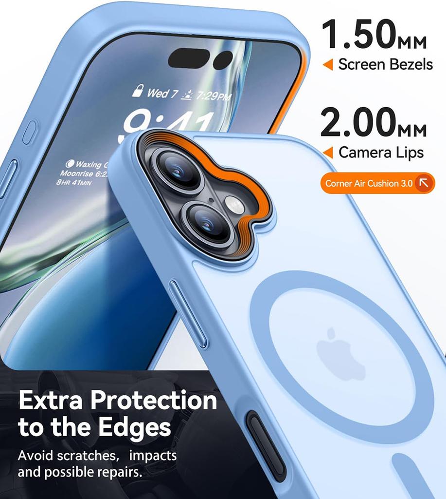 Strong Magnetic Magsafe Wireless Charging Case For iPhone 16 16E 15 14 13 12 Pro Max Plus Hybrid Military Grade Shockproof Cover