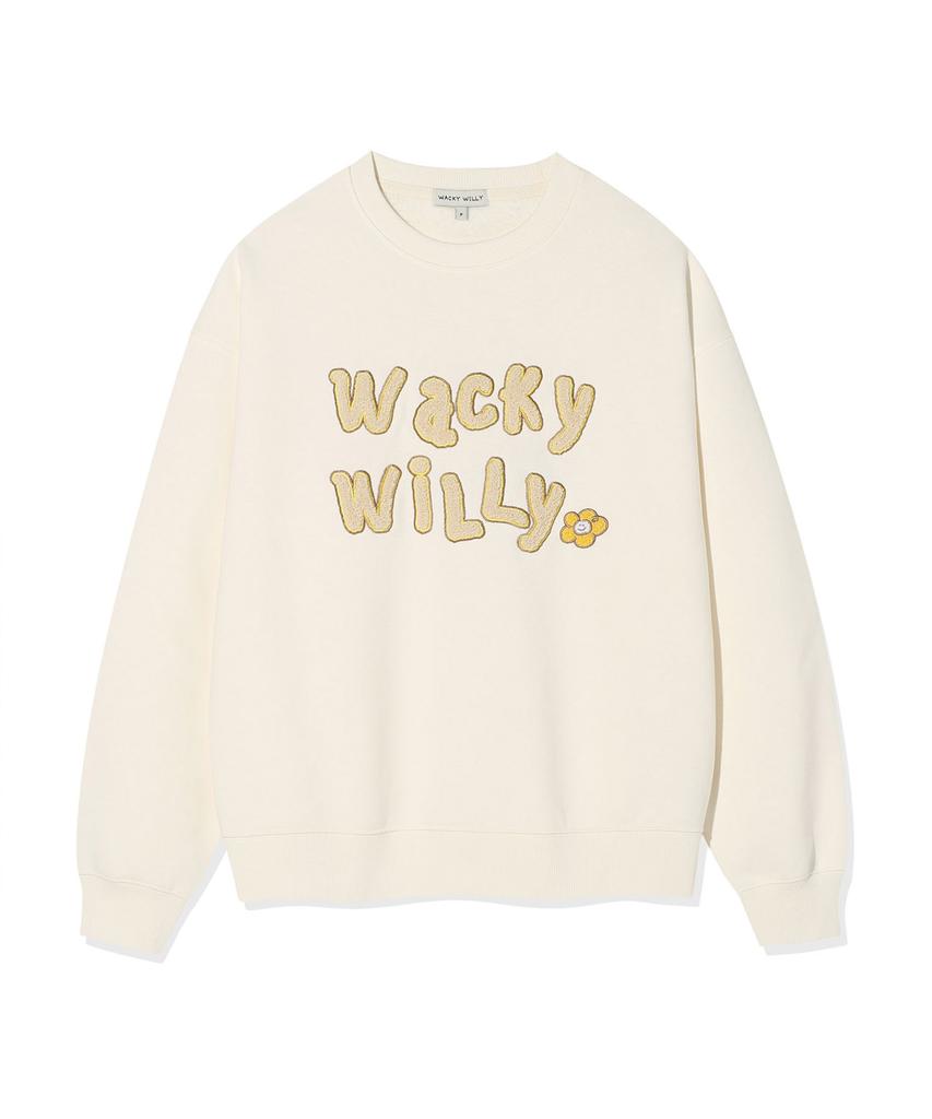 WACKY WILLY Women'S Boucle Sweatshirt Cream
