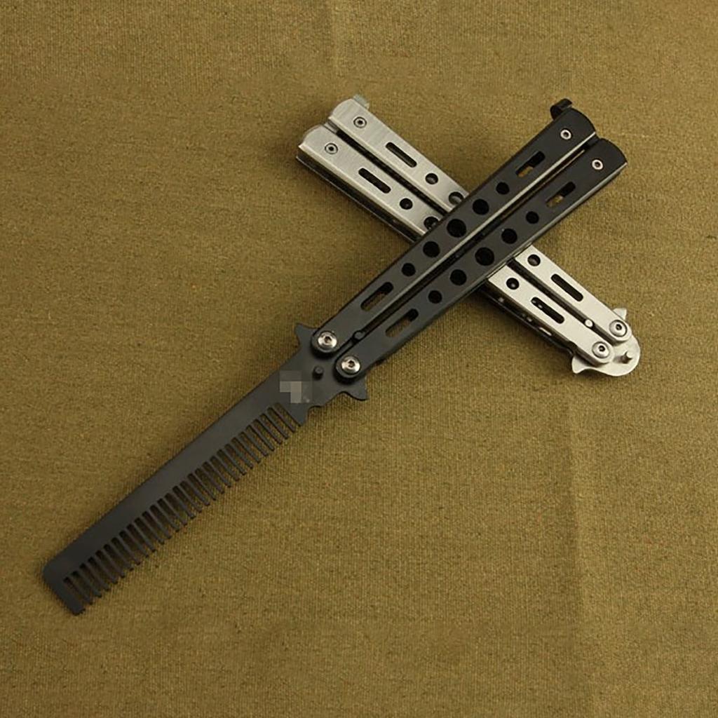 Расчески-бабочки из нержавеющей стали, складные расчески для тренировок, инструменты для укладки волос для спорта, использования на открытом воздухе