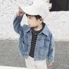Весенняя повседневная джинсовая куртка для мальчика, классический стиль, модное облегающее джинсовое пальто в стиле ретро синего цвета