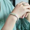 {Festival High }Chinese Style Bamboo Bracelet Female 925 Sterling Silver Bracelet Open Bracelet Retro Ethnic Style Hand