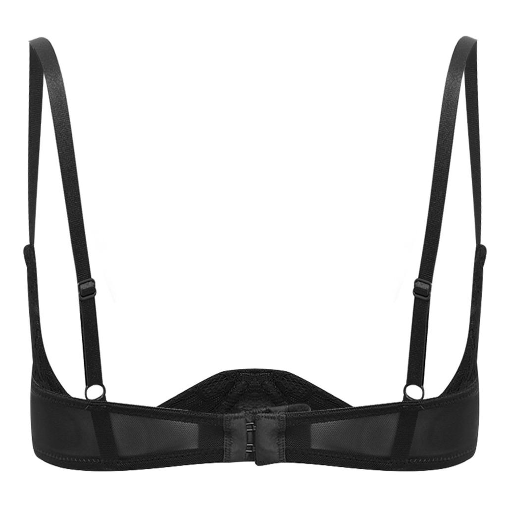 Женский кружевной бюстгальтер 1/4 чашки балконет бралетт с косточками Push Up Дизайн Цветочный топ-бюстье