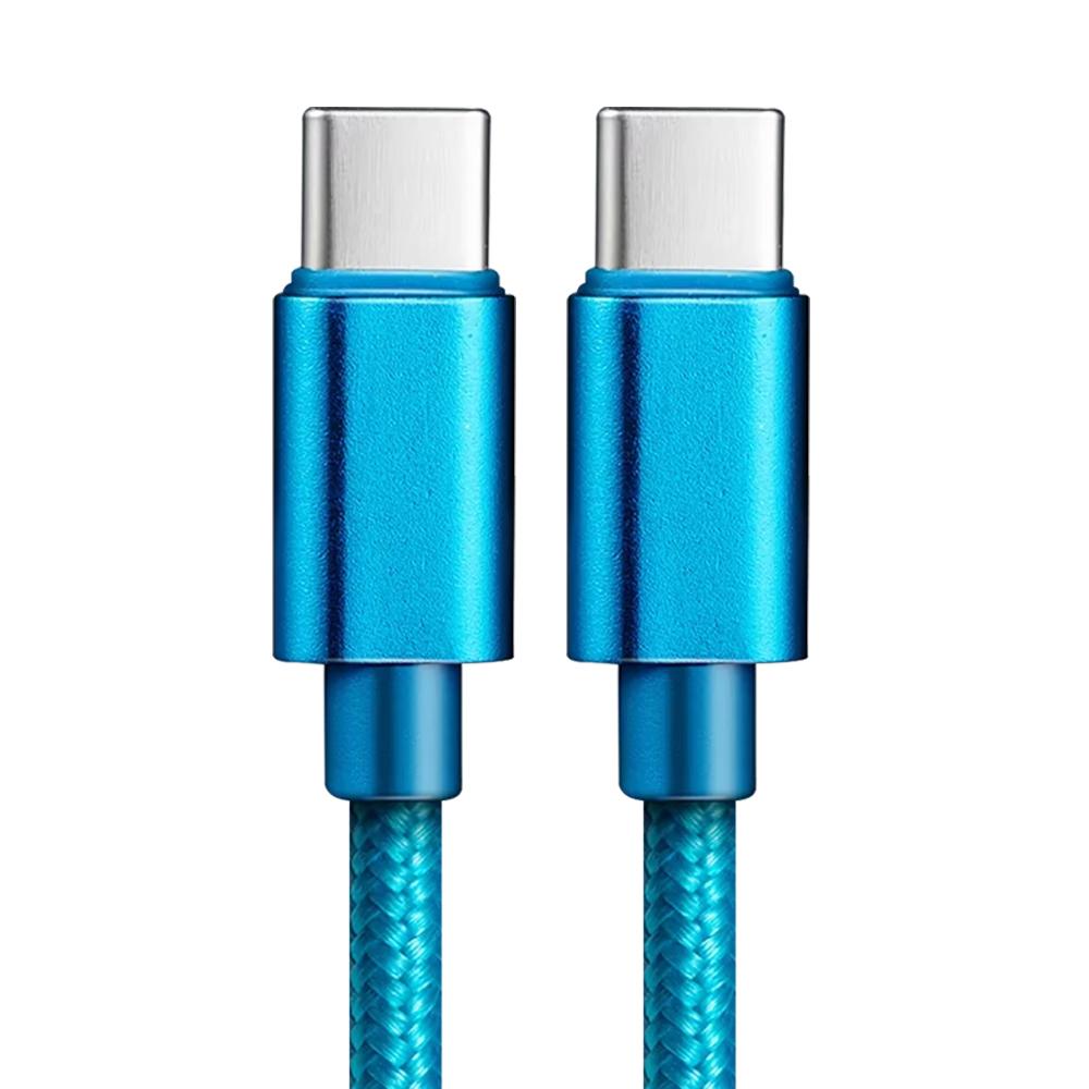 Nylon Braided 60W Type C Wire For iphone 15 16 17 pro max 1m 2m 3m USB C To Type C Fast Charge Cable for Samsung Xiaomi Huawei
