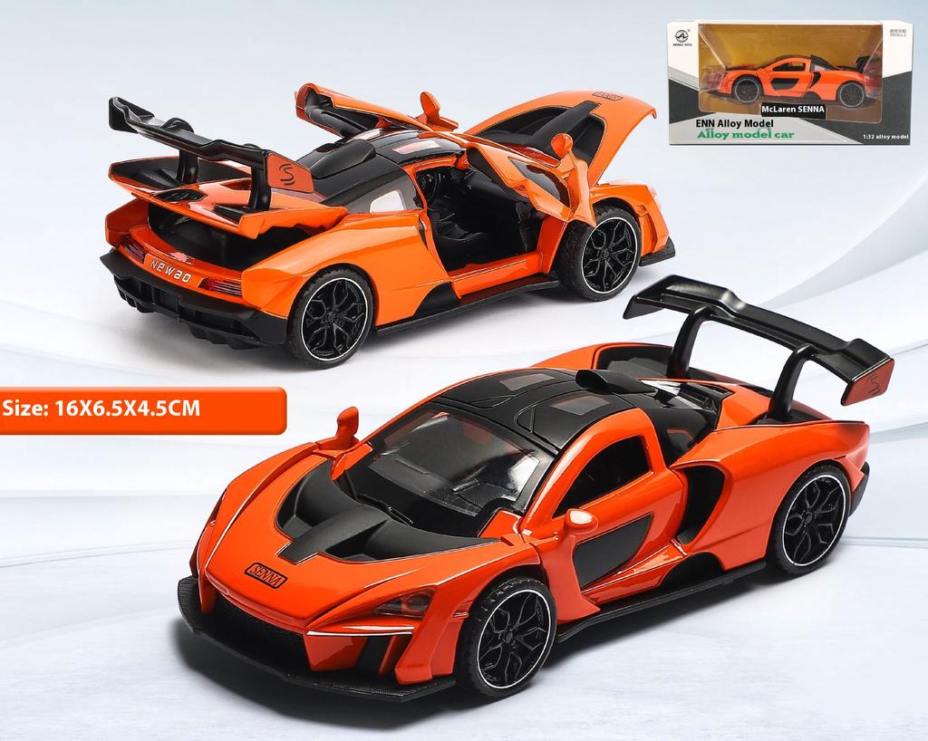1/32 Модель автомобиля McLaren Senna из сплава Diecasts Металлические игрушечные транспортные средства Модель Симуляция Звук и Свет Коллекция Подарки на День Рождения для Детей