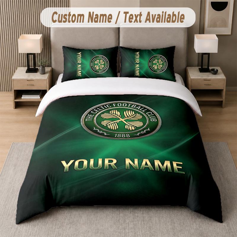 Celtic FC Design Bedding Set Custom Text 1 Duvet Cover & 2 Pillow Cases