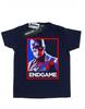Womens/Ladies Avengers Endgame Captain America Poster Cotton Boyfriend T-Shirt