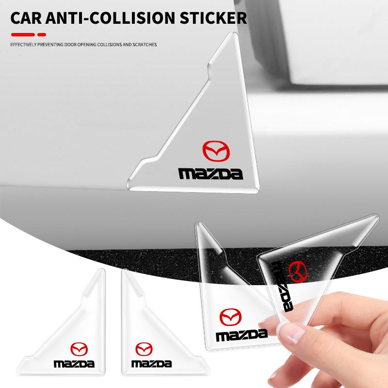 Transparent Silicone Anti-Scratch Stickers Car Door Corner Protection Cover For Mazda CX-3 Bk CX-5 MS Speed 5 6 2 3 CX30 MX-5 FF28