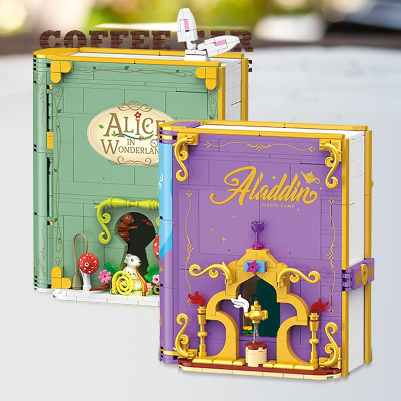 Милая Сказочная Принцесса MOC Кубики Книги Мечтающая Русалка 3D Книжка-сказка Строительные Блоки Игрушки Аниме Модель Детские Девочки Рождественские Подарки