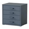 Nagai Kosan Living Storage Document Desk Assembly Box, 4-Tier Drawer, Case, Storage, Required, Gray, NK-482