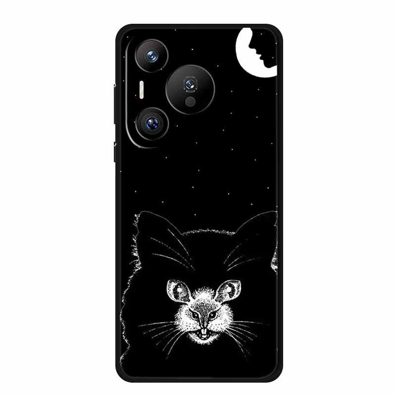 Чехол для телефона Huawei Pura 70 Pro с рельефной текстурой в стиле ретро - Мягкий цветной стиль