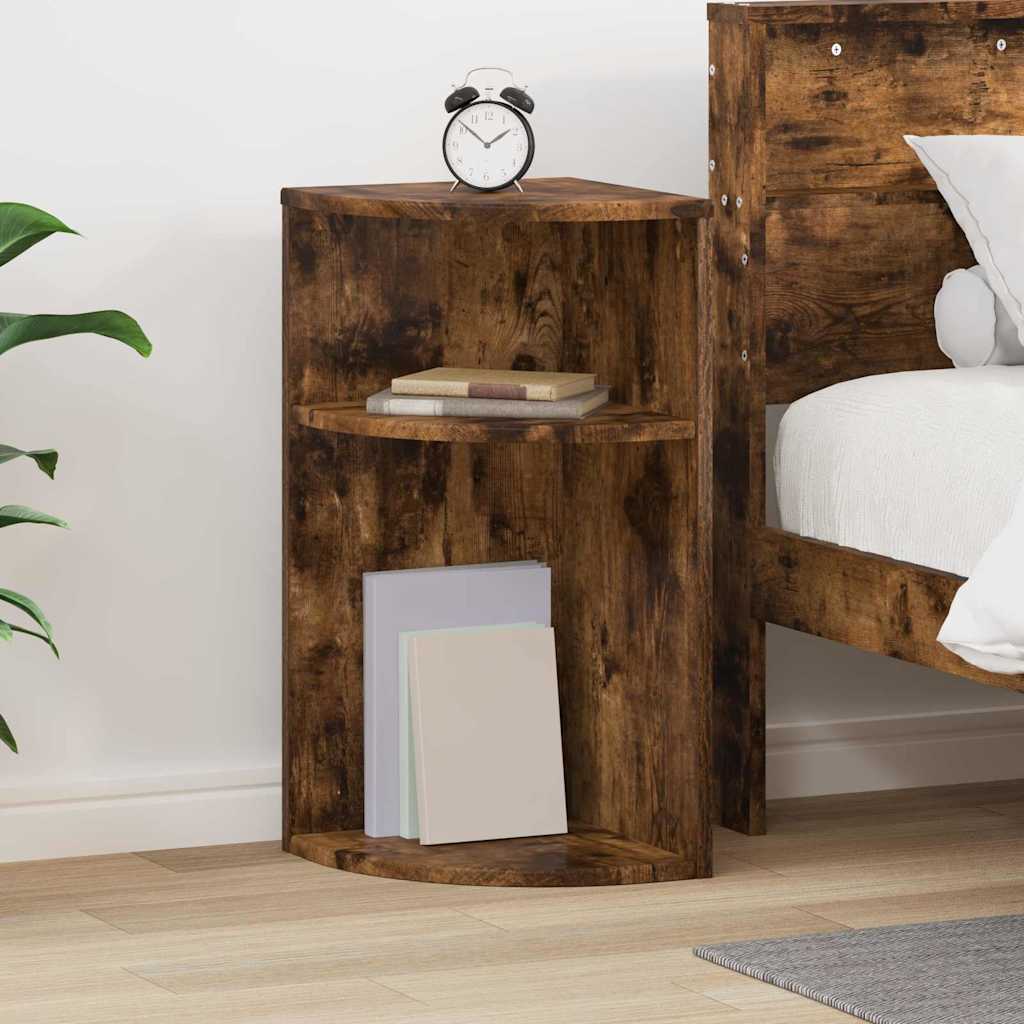 Side Table Smoked Oak 29.6 x 29.6 x 60 cm