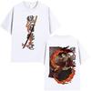 Бренд Demon Slayer Kimetsu no Yaiba Хлопковые футболки унисекс и женские 2026 лето Мультяшный принт Свободный повседневный топ с коротким рукавом
