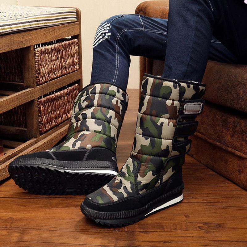 New Men Snow Boots Waterproof Men Ankle Boots Winter Outdoor Fur Warm Mans Boot Work Shoes Men Shoes Winter Boots Male