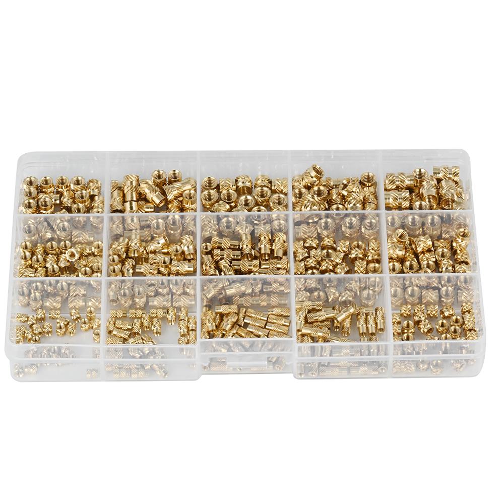Brass Heat Insert Nut M2 M3 M4 M5 Kit With Box For 3d Printer Plastic Board Hot Melt Insertnut Thermal Molding Injection Nuts