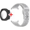 Силиконовый Ремешок+Чехол Для Samsung Galaxy Watch Ultra 47 Спортивный Браслет Ремешок для Galaxy Watch Ultra Закаленное Стекло Чехол Ремешок
