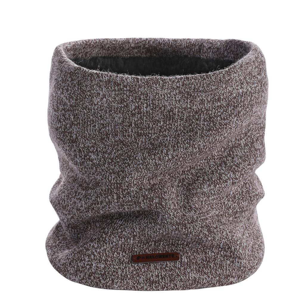 Men and Women's Winter Thicken Warm Double-layer Fleece Lined Neck Gaiter Korean Style Unisex Outdoor Knitted Thermal Neck Warmer