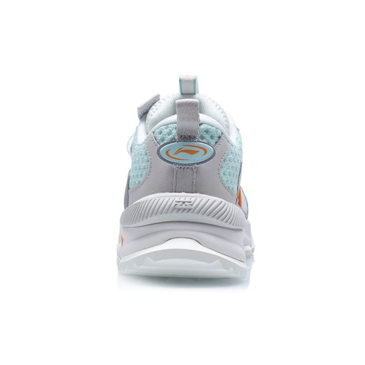 Li Ning Nebula M1 Текстиль, Синтетическая кожа Амортизация Низкие Спортивные Повседневные Кроссовки Женские Белый Серый AGCQ244-1