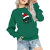 Kids' Fashion Loose-Fit Casual Long-Sleeve Christmas Print Oversized Crewneck Sweatshirt