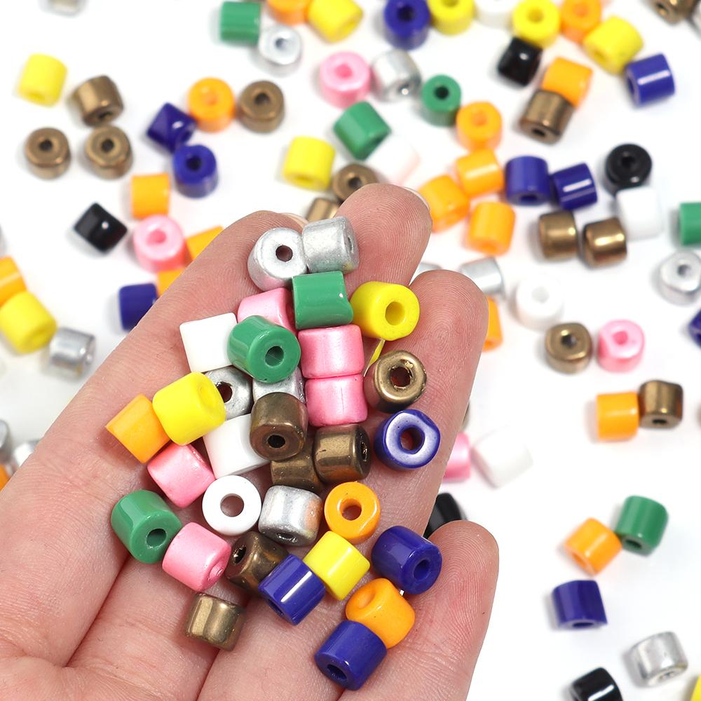 7mm Czech Glass Seed Beads Colored High Quality Cylindrical Loose Spacer Beads For DIY Bracelets Earrings Jewelry Accessories