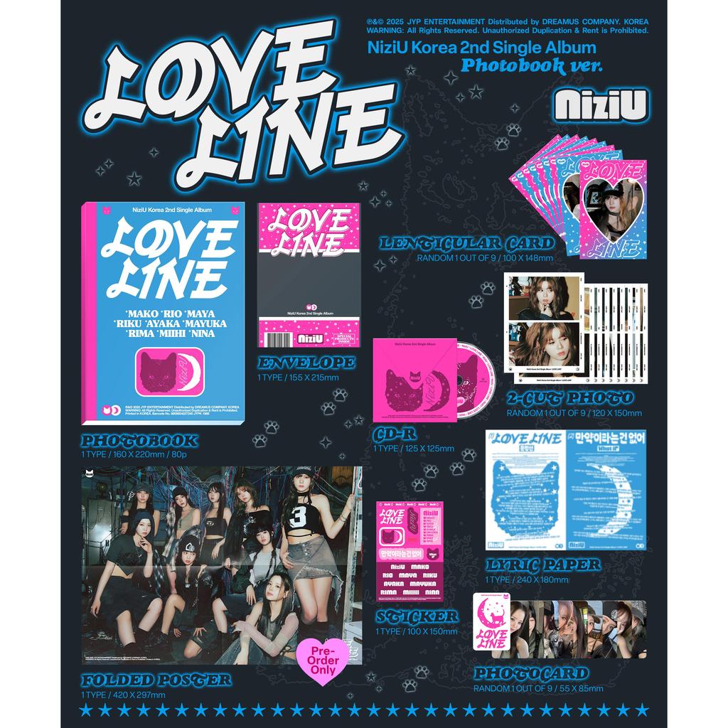 NiziU SINGLE 2ND ALBUM [LOVE LINE] (Photobook Ver.) (Online Benefit)