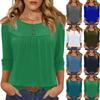 Women's Casual Loose Solid Color Round Neck T-shirt