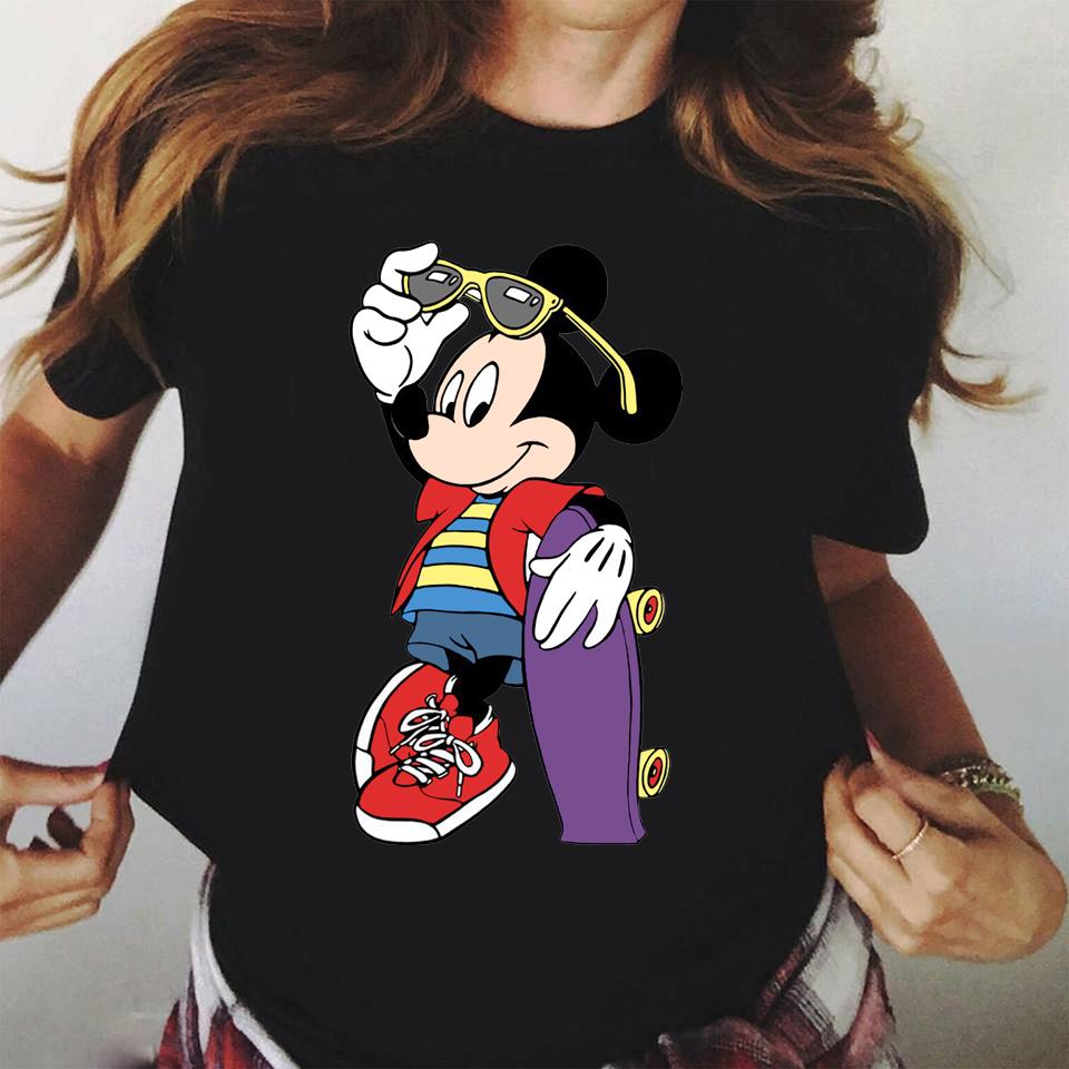 2026 New Disney Mickey Mouse TShirt Cute Harajuku Ullzang Cotton TShirt Printed TShirt Fashion Top Family ParentChild Top