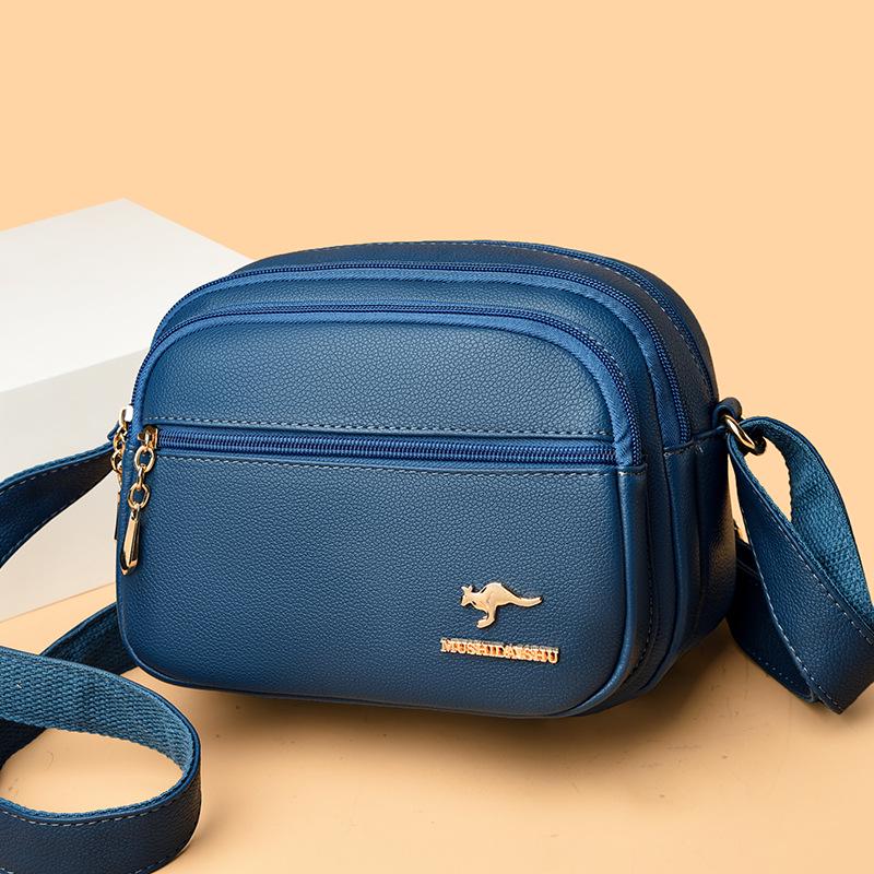 Однотонная женская сумка-мессенджер через плечо - коллекция весны 2025 года, универсальная, стильная для женщин среднего возраста