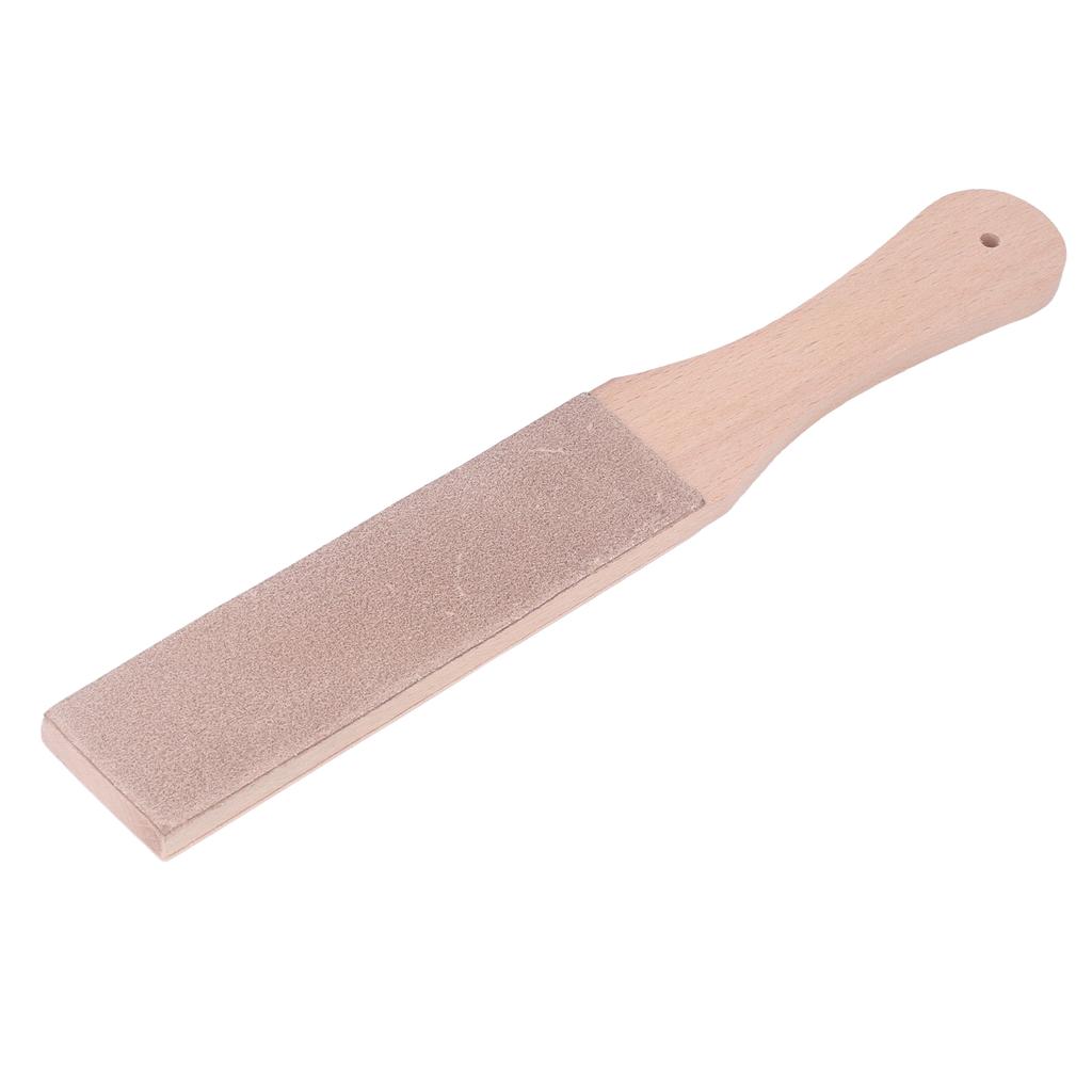Double Sided Leather Strop Quick Sharpening Beech Wood Leather Sharpening Strop Portable DIY Leather Honing Strop for