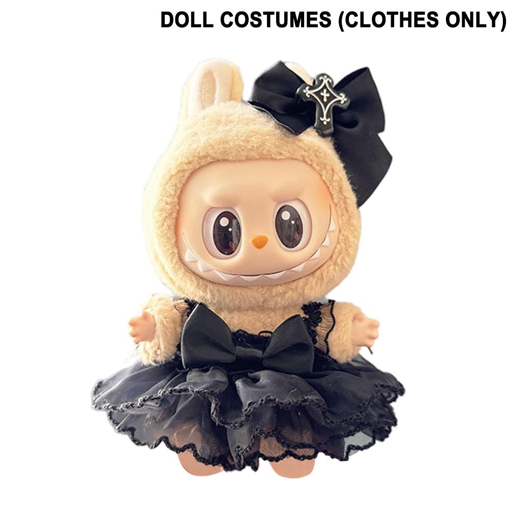 Labubu Plush Doll Одежда Kawaii Doll Одежда для кукол Маленькая мультяшная милая одежда Куклы Аксессуары Рождественский подарок
