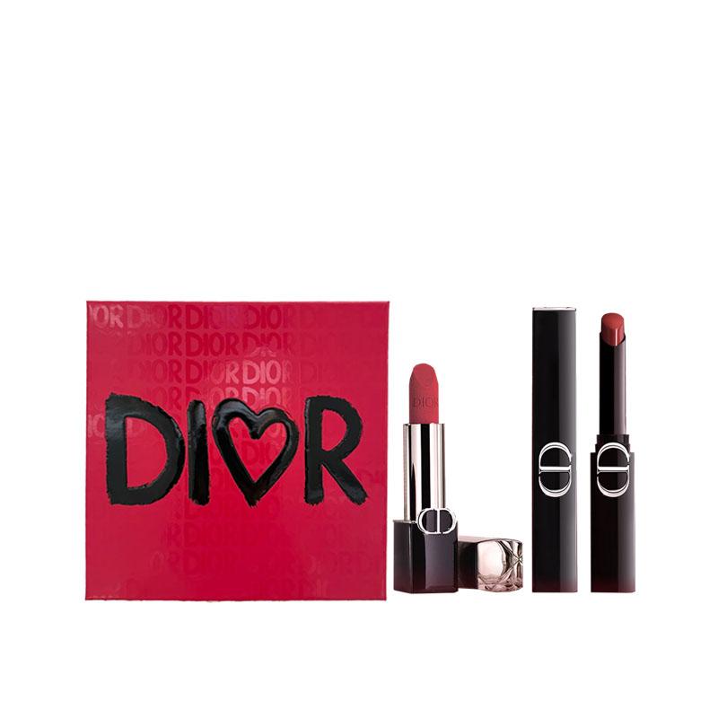 Dior Набор из двух помад: Помада #720 Сандаловое дерево Naked 3,5 г + Помада #390 Янтарный черный чай 2,2 г