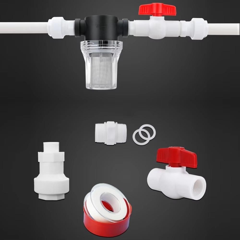1/2" 3/4" 1" Connection Pre-filter for Water Line Clear Plastic Plumbing Sediment Filter Car Wash