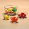 1:12 Dollhouse Miniature Bowl Glass Fruit Bowl Salad Bowl Soup Plate Candy Bowl Kitchen Model Decor Toy