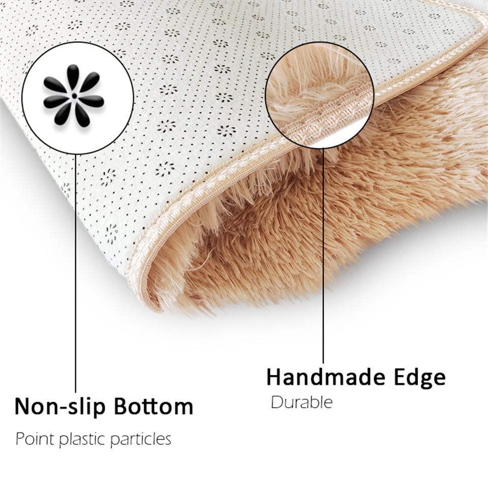 Белый Овальный Пушистый Тканевый Коврик - Мягкий и Декоративный Прикроватный или Коврик для Гостиной