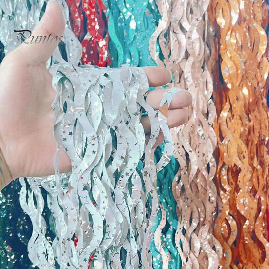 1/5 упаковки 1x2 м бахрома занавеска от дождя растяжки фон мишура фольга бахрома шторы сверкающая металлическая кисточка волнистый фон занавес реквизит для фотографий