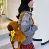 Rabbit Yellow Capybara Flower Burger Plush Backpack Animal Gift Doll Bag