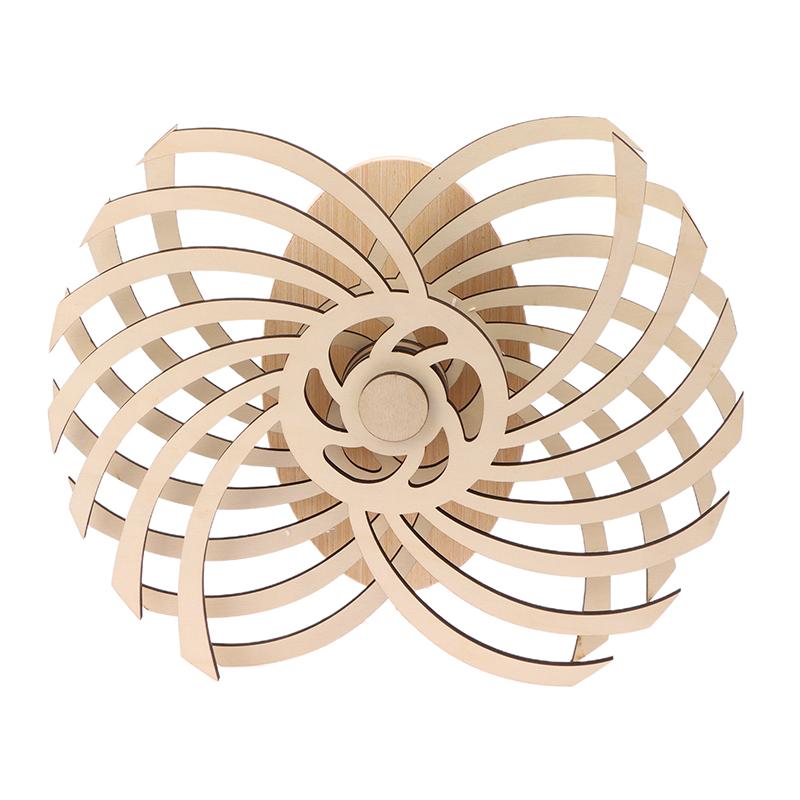 Handmade Retro Kinetic Sculpture Moving Kinetic Wall Art Wooden Windmill Reversal Statue For Living Room Home Decor Crafts