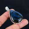 Labradorite Gemstone Pendant Solid 925 Sterling Silver Pendant Jewelry Gift For Unisex