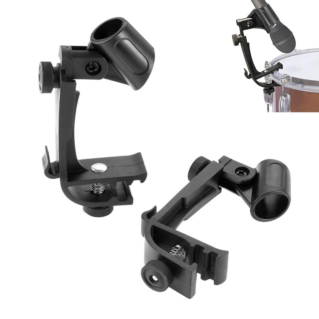 Dreld Drum Mic Clamp Adjustable 2 Pack Black DC-2B