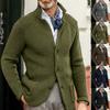 Autumn And Winter Men's Fashion Loose Cardigan Warm Lapel Hooded Jacket Sweater