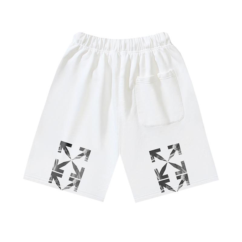 1197 Off-White 2026 Spring/Summer New OW Oil Painting Arrow Pattern Printed Men's and Women's Casual Loose Shorts