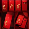 5/6/8pcs Traditional Red Packet Cartoon Luck Pocket New Year Blessing Red Envelope  Gift