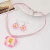 Gift Sweet Floral Pendant Necklace Earrings Set KTJ