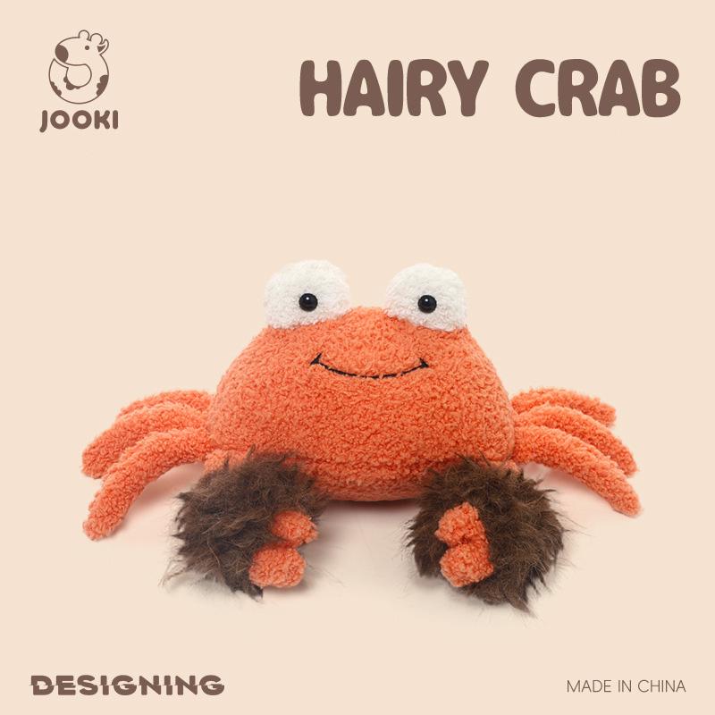 22cm Cute Hairy Crab Plush Toys Throw pillow Simulated Accompany Doll Soft Skin-friendly Bedroom Ornaments Gifts For children