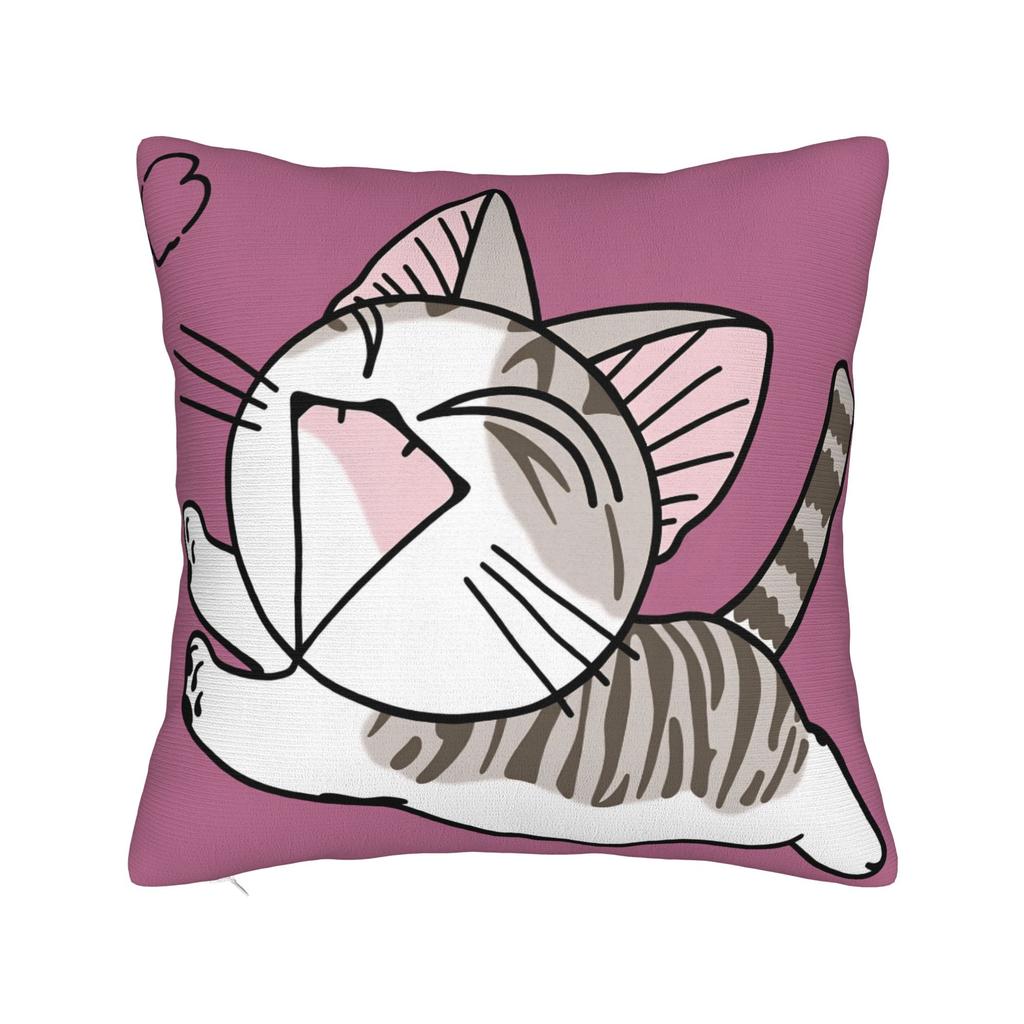 Pillow Cover CChis SSweet HHome Cat Novelty Pillow Case For Sofa Home Decor Pillowcases