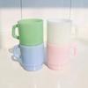 Высокоцветное стекло ins, термостойкая стеклянная чашка, стеклянные кружки из нефритового фарфора, можно штабелировать, кофейная чашка, чашка для молока