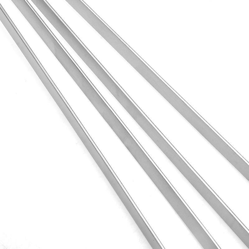 Набор широких шампуров для барбекю, длина 16,5 дюймов, плоские металлические шампуры для гриля, многоразовые инструменты для барбекю, стальные палочки для барбекю